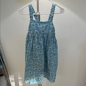 Disney Hanna Andersson  Light Blue Dress with Green & Navy Circle Print